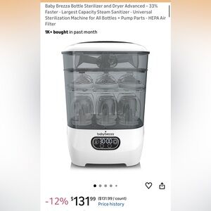 Baby Brezza Sterilizer and Dryer